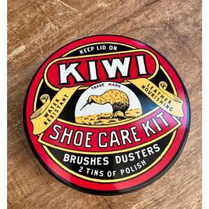 Vintage Kiwi Shoe Polish Decorative Tin Round